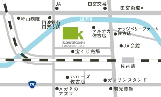 川上矯正歯科の地図